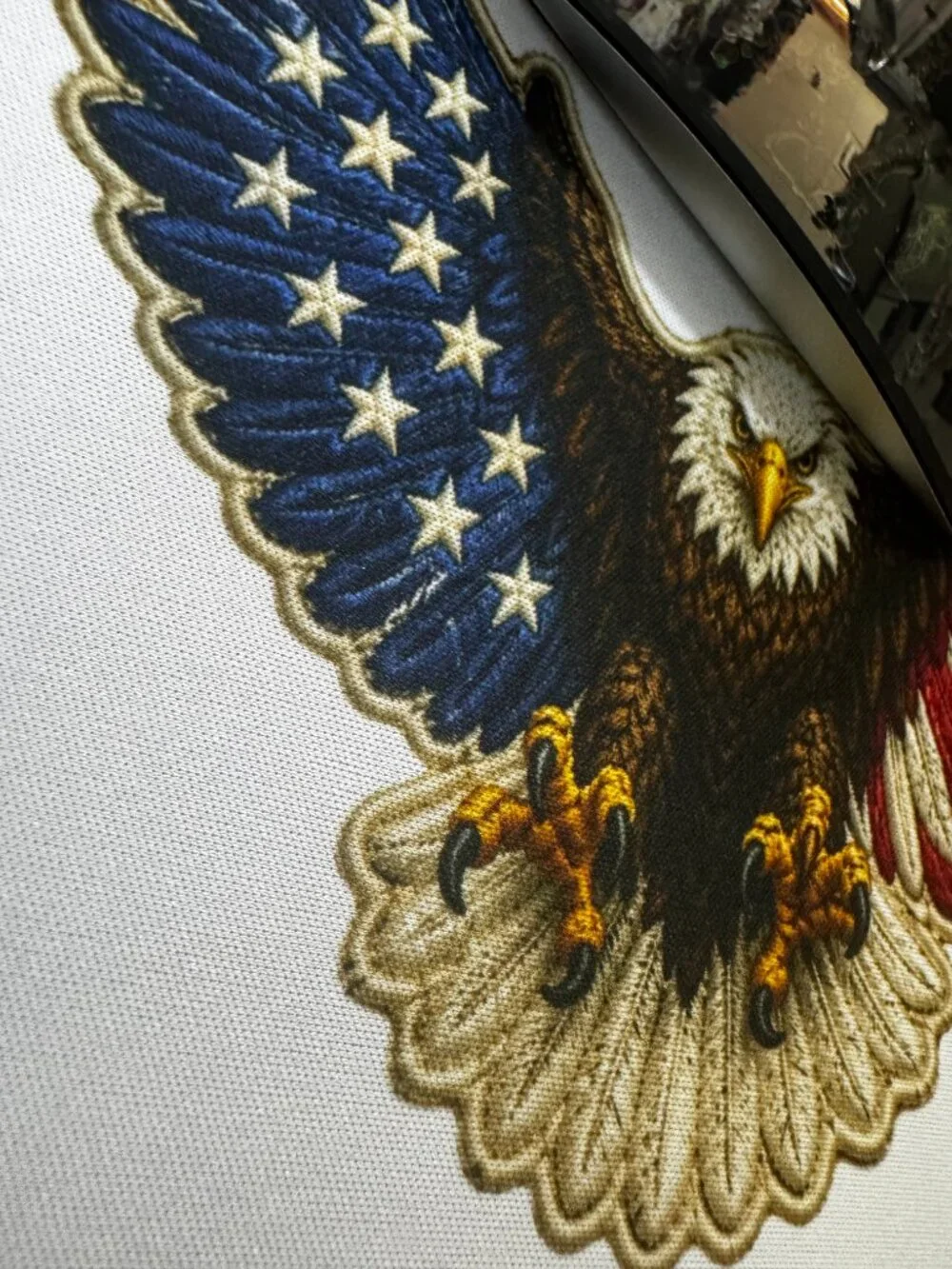 American Bald Eagle Mouse Pad, USA Flag Wings Design